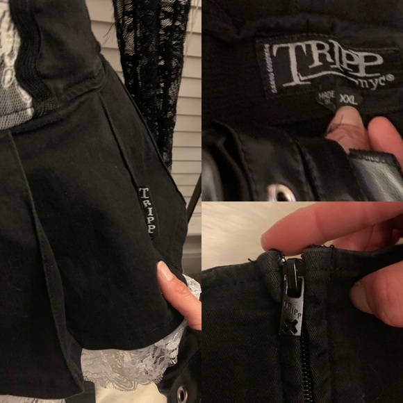 Tripp Nyc black and white corseted lace pleated mini skirt - Picture 10 of 12